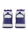 Heel of the Older Kids / Grade School Nike dunk high basketball shoes in electro purple midnight navy