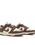 Pair of Nike Dunk Low Cacao Wow (W) in white and brown