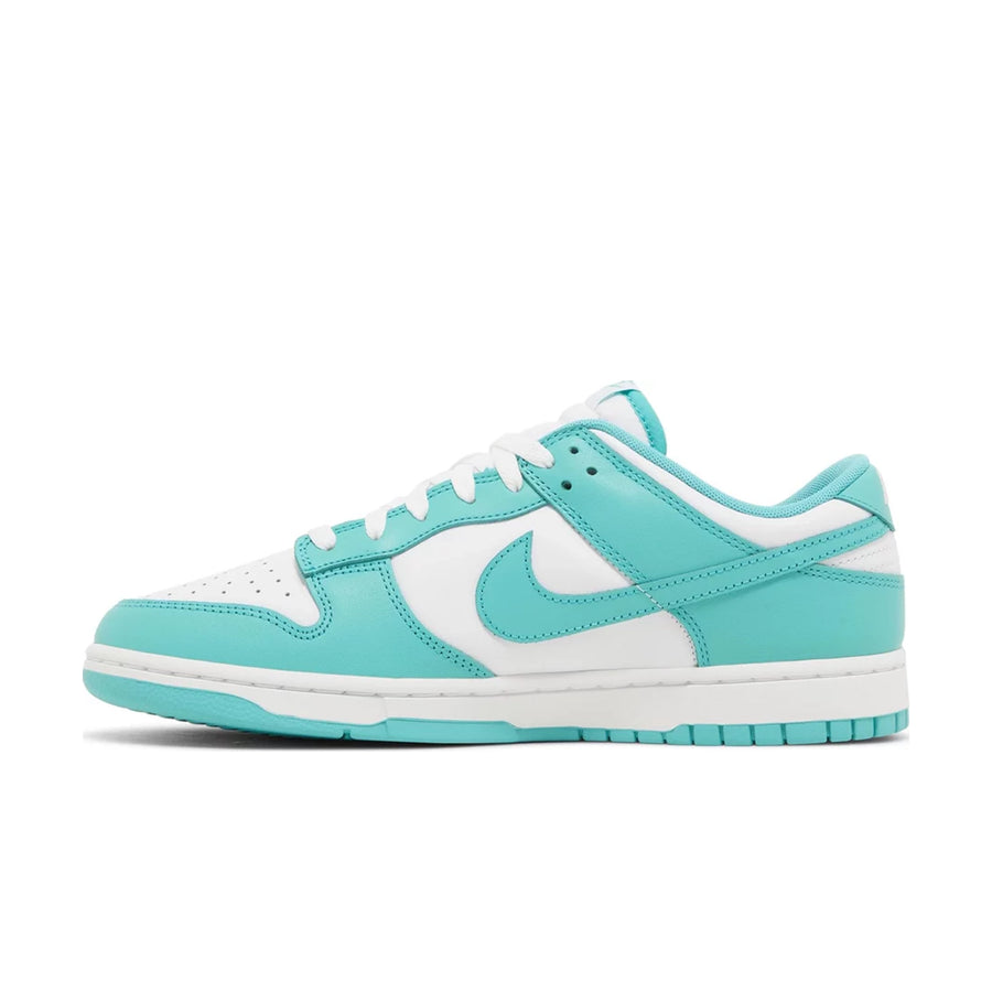 Side of Nike Dunk Low Clear Jade in White and Jade