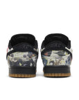 Heels of Nike SB Dunk Low Supreme Rammellzee in black and multi-coloured