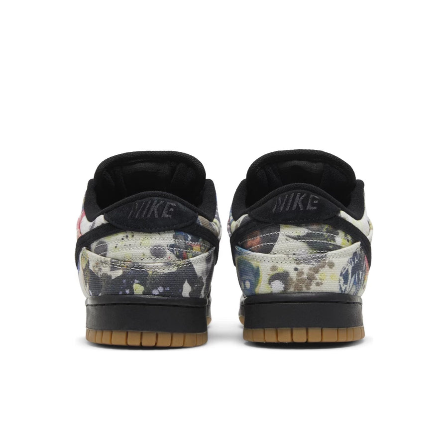 Heels of Nike SB Dunk Low Supreme Rammellzee in black and multi-coloured