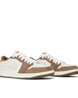 Pair of Jordan 1 Retro Low OG Year Of The Rabbit In Brown And Sail