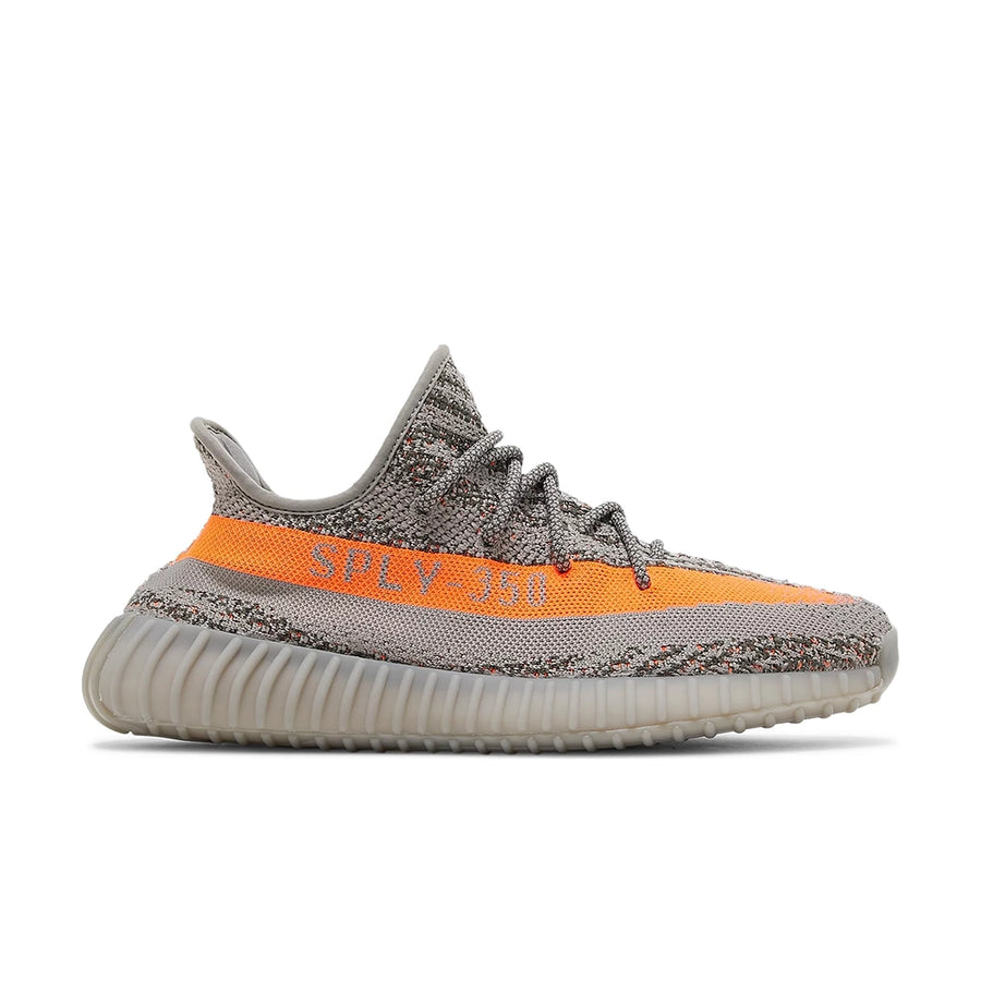 Side of the adidas Yeezy Boost 350 v2 Beluga Reflective sneaker