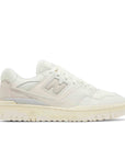The side of the New Balance 550 Aime Leon Dore White Leather sneaker