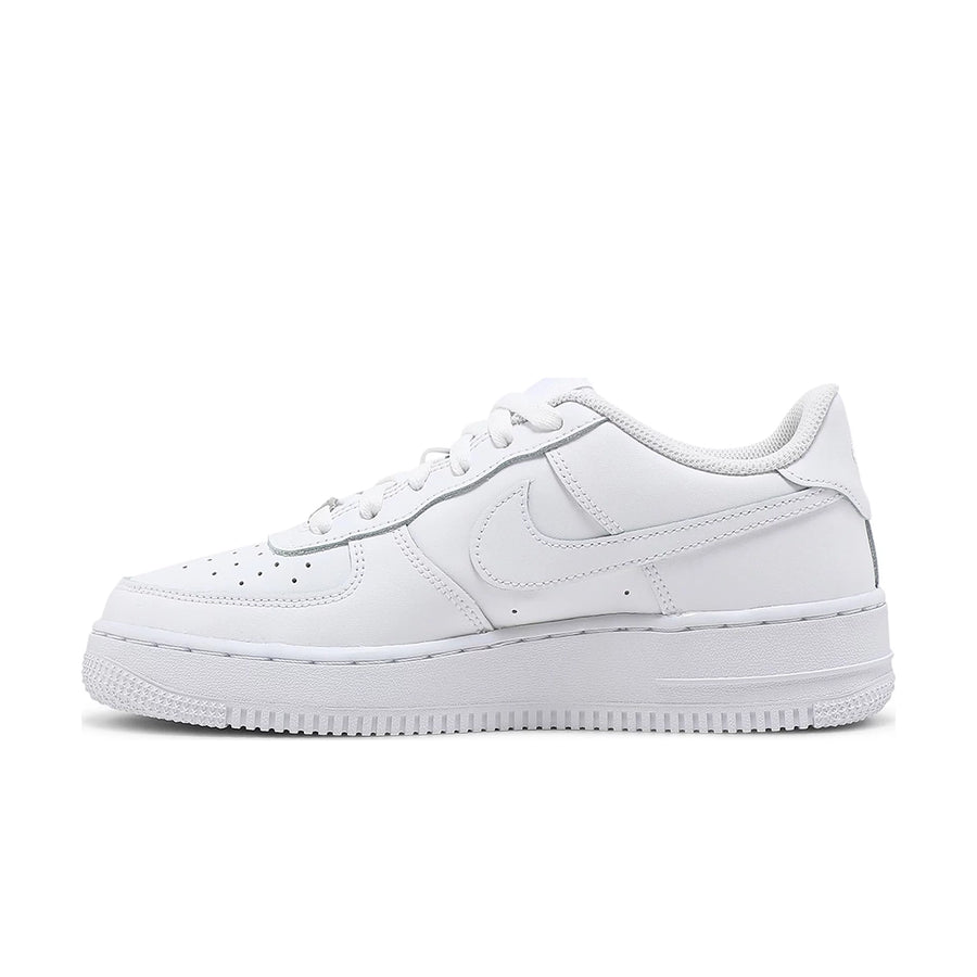 Side of Nike Air Force 1 Low Triple White (GS) in White