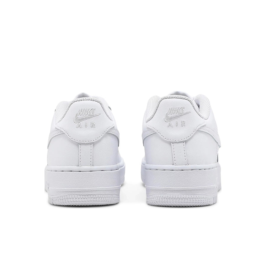 Heels of Nike Air Force 1 Low Triple White (GS) in White