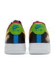 Heel of the Nike Air Force 1 Low '07 QS Uno sneakers in white, black and multicolours