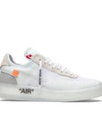 Side of the Nike Air Force 1 Low Off-White is in an all white colourway