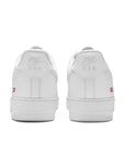 Heel of the Nike Air Force 1 Low Supreme White sneaker in white