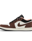 Side of the Nike Air Jordan 1 Low Mocha sneakers white, brown and pink