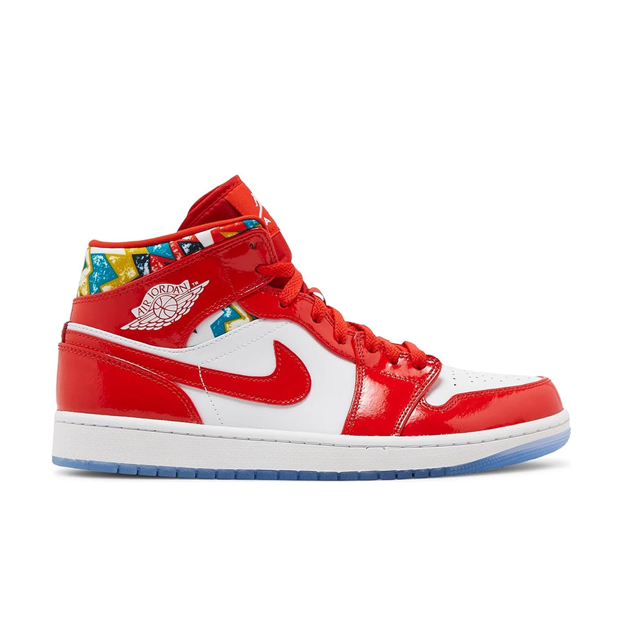 Jordan 1 Mid Barcelona Sweater Red Patent