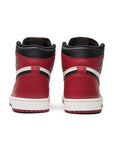 Heels of the Nike Air Jordan 1 Retro High Bred Toe Michael Jordans black and red