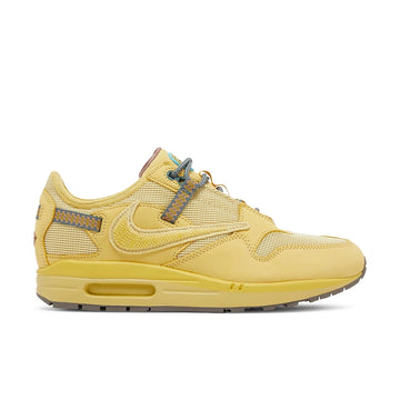 Side of the Nike air max travis scott in saturn gold colour