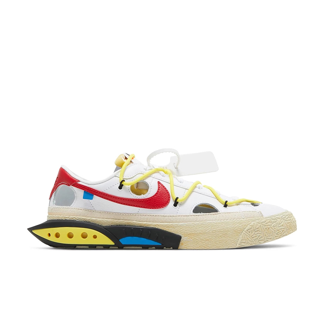 Off white shoes top red blue and yellow