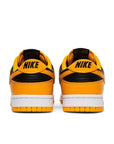 Heel of the Nike dunk low championship goldenrod in a black and yellow colour