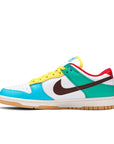 Side of the Nike dunk low free 99 white basketball shoes in multicolour