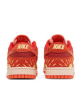 Heel of the Nike Dunk Low NH Winter Solstice womens sneakers in orange and yellow