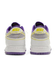 Heel of the Nike Dunk Low Union Passport Pack Court Purple sneakers