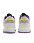 Heel of the Nike Dunk Low Union Passport Pack Court Purple sneakers