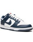 Side of the Nike dunk low in a blue white "valerian blue" colour